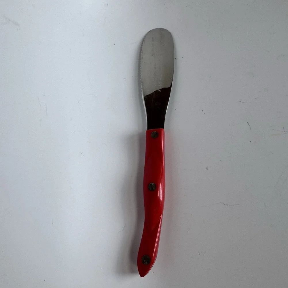 Cutco Spatula Spreader 1768 KK Red Handle Serrated Promo Knife Kitchen Cooking